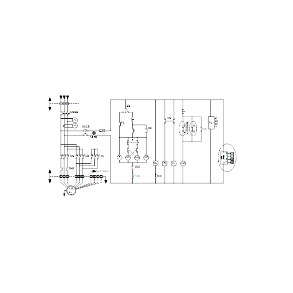 Дренажный погружной канализационный насос Grundfos для канализаций DWK.O.13.150.150.5.1E.R артикул 96926093 – схема подключения