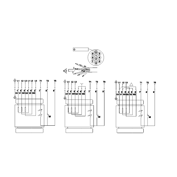 Погружной канализационный насос Grundfos SLV.100.100.55.EX.4.51D.C артикул 98626651 – схема подключения